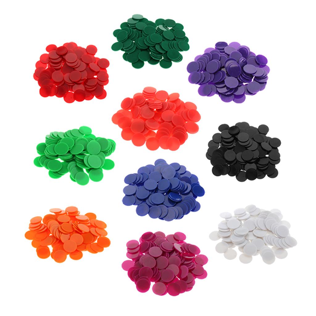 Board Games - Bingo-chips, plastic muntjes, pokerchips, 100 stuks,