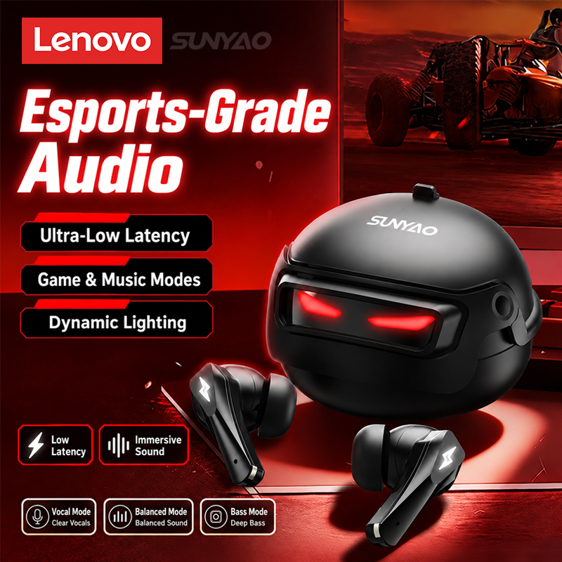 Video Games - Lenovo GT101 gamingheadset, draadloos, Bluetooth 6.0,