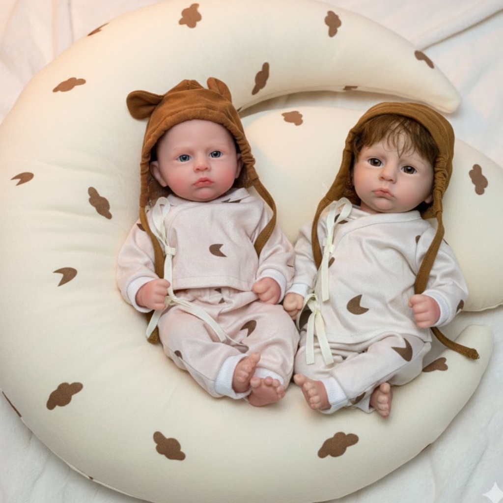 Reborn Baby Doll Silicone Realistic - AnjoDoll 33CM Geschilderde/Ongeverfde Siliconen Jongen Reborn