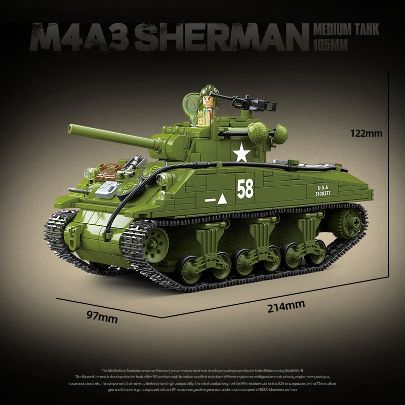 Nieuwe Wereldoorlog Militaire  - Lego Compatible Military Tank recensie en prijs