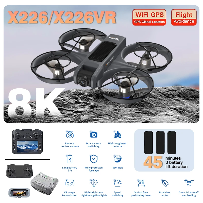 Originele X226 X226VR FPV RC D - Fpv Brushless Rc Drone 4K recensie en prijs
