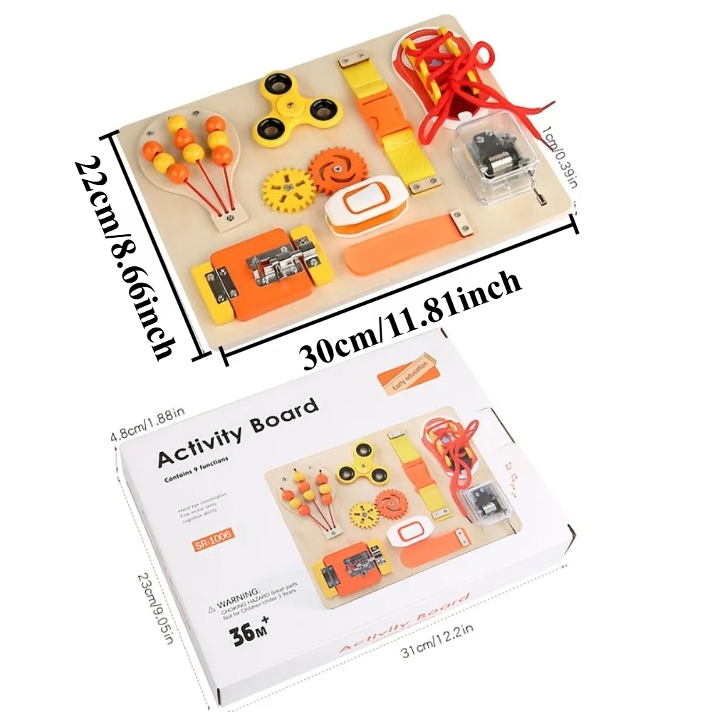 Montessori houten activiteiten - Montessori Wooden Busy Board Toddler recensie en prijs