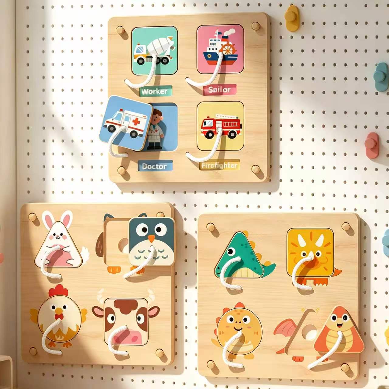 Montessori Houten Drukke Bord  - Montessori Wooden Busy Board Toddler recensie en prijs